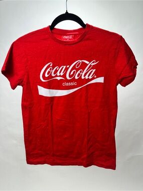 Coca Cola Red Classic Logo Short Sleeve Tee for Men